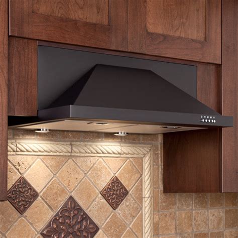 black stainless steel under cabinet vent hood|black range hood 30 inch.